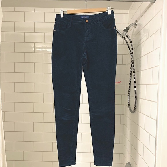 Teal Velvet skinny Rockstar Mid Rise pants Sz 27 - Picture 2 of 4